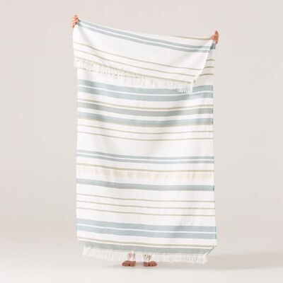 Fouta Pareo de Playa Algodón Suave con Flecos RIAN