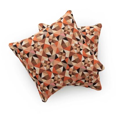 Pack de 2 Fundas de Cojín Decorativo Algodón Gobelino - 45x45 cm - FILO