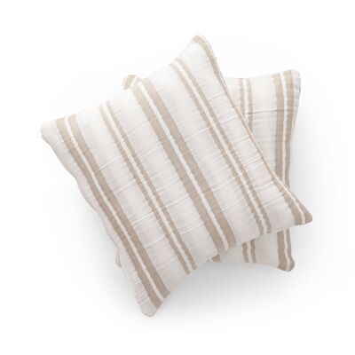 Pack de 2 Fundas de Cojín Decorativo Algodón Jacquard - 45x45 cm - TENA