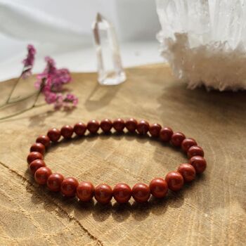 Bracelet Elastic'Perles Jaspe Rouge 3