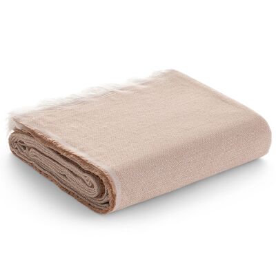 Couette multi-usages à carreaux en coton doux uni ARISA