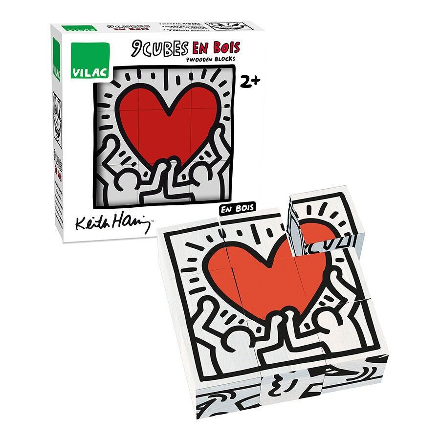 Holzwürfel - Keith Haring
