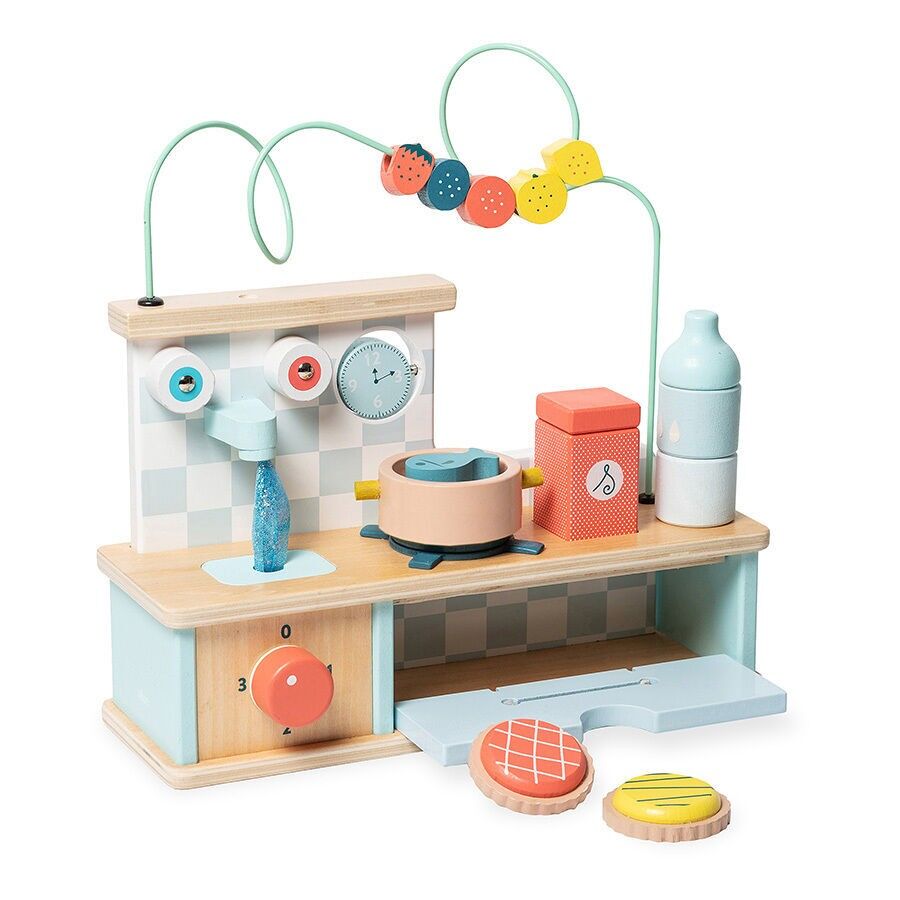 Wooden educational game, Multi-activity kitchen