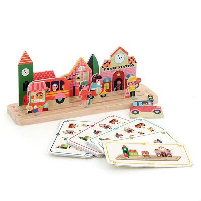 Jeu de logique en bois, Build it La ville - Ingela P.Arrhenius