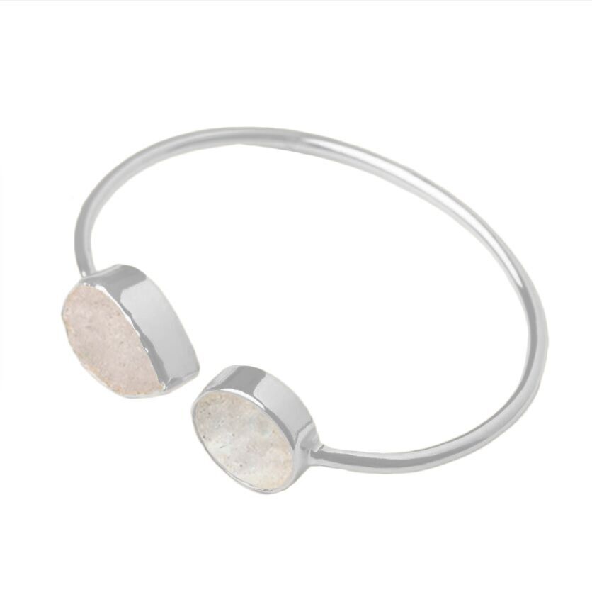 Bracciale Nilo Ed. Drusi bianchi argentati limitati