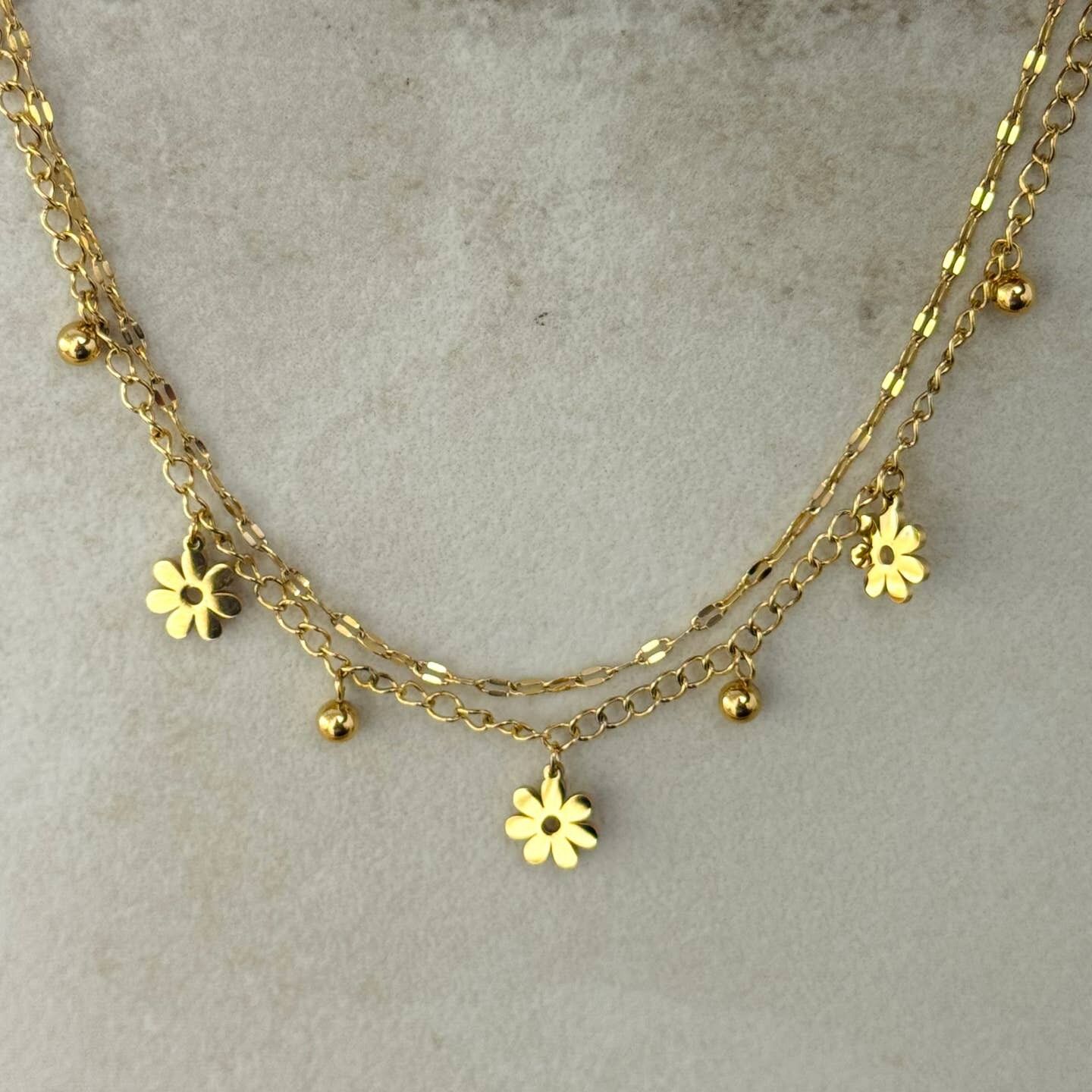 Cavigliera floreale impermeabile a doppio strato