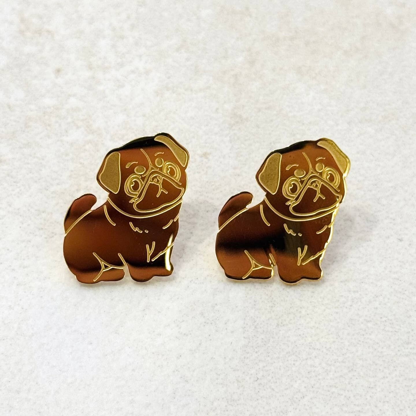 Orecchini in acciaio inossidabile a forma di cane