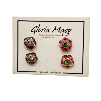 Pack de boucles d'oreilles en argent 10µ et cristal Sw SmTp assorti