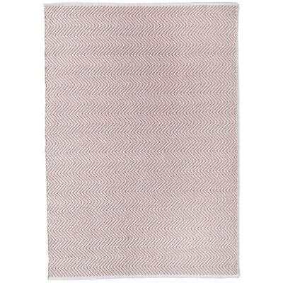 Alfombra tejida de espiga Hug Rug rosa