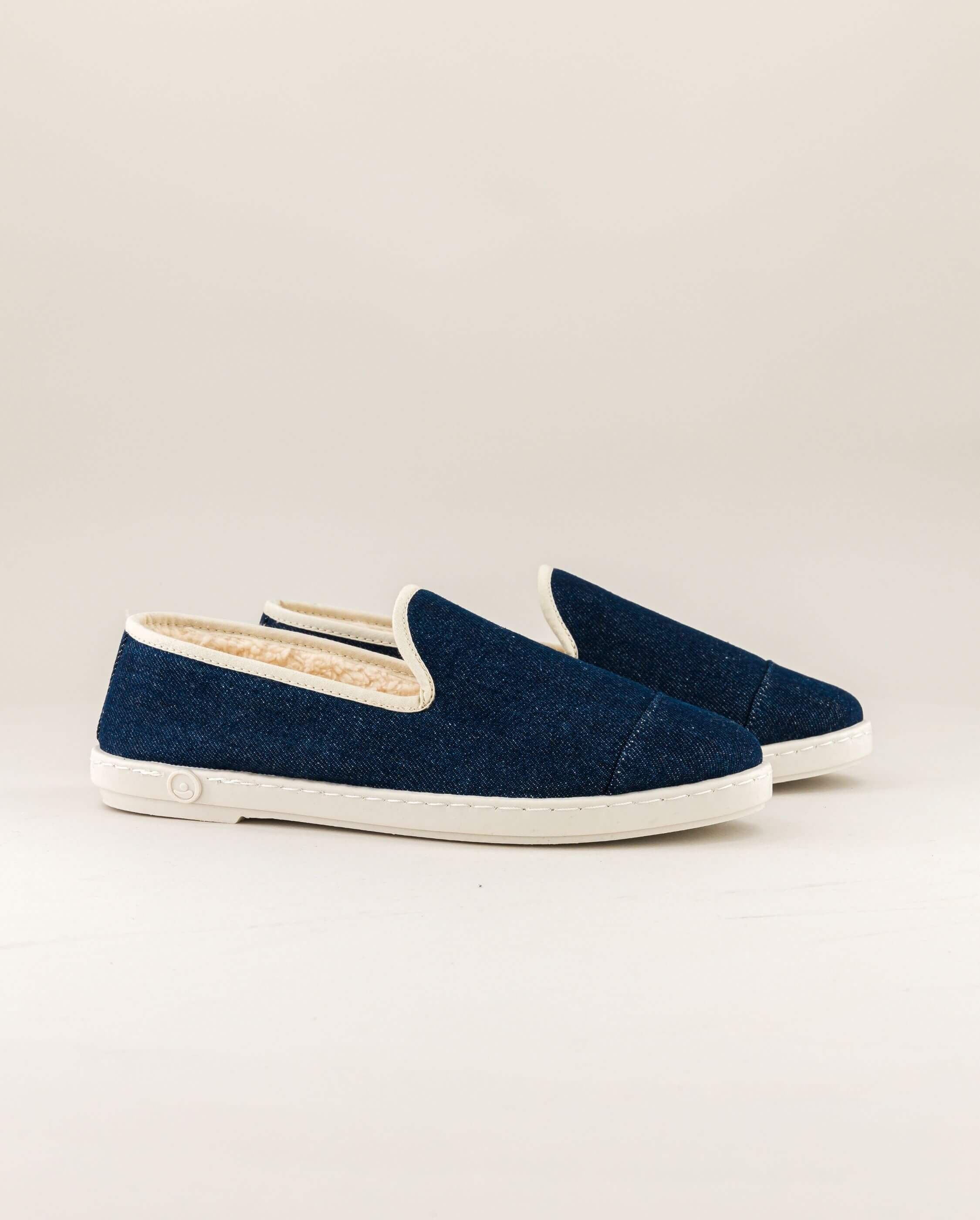 Damen-Slipper aus Denim, roh