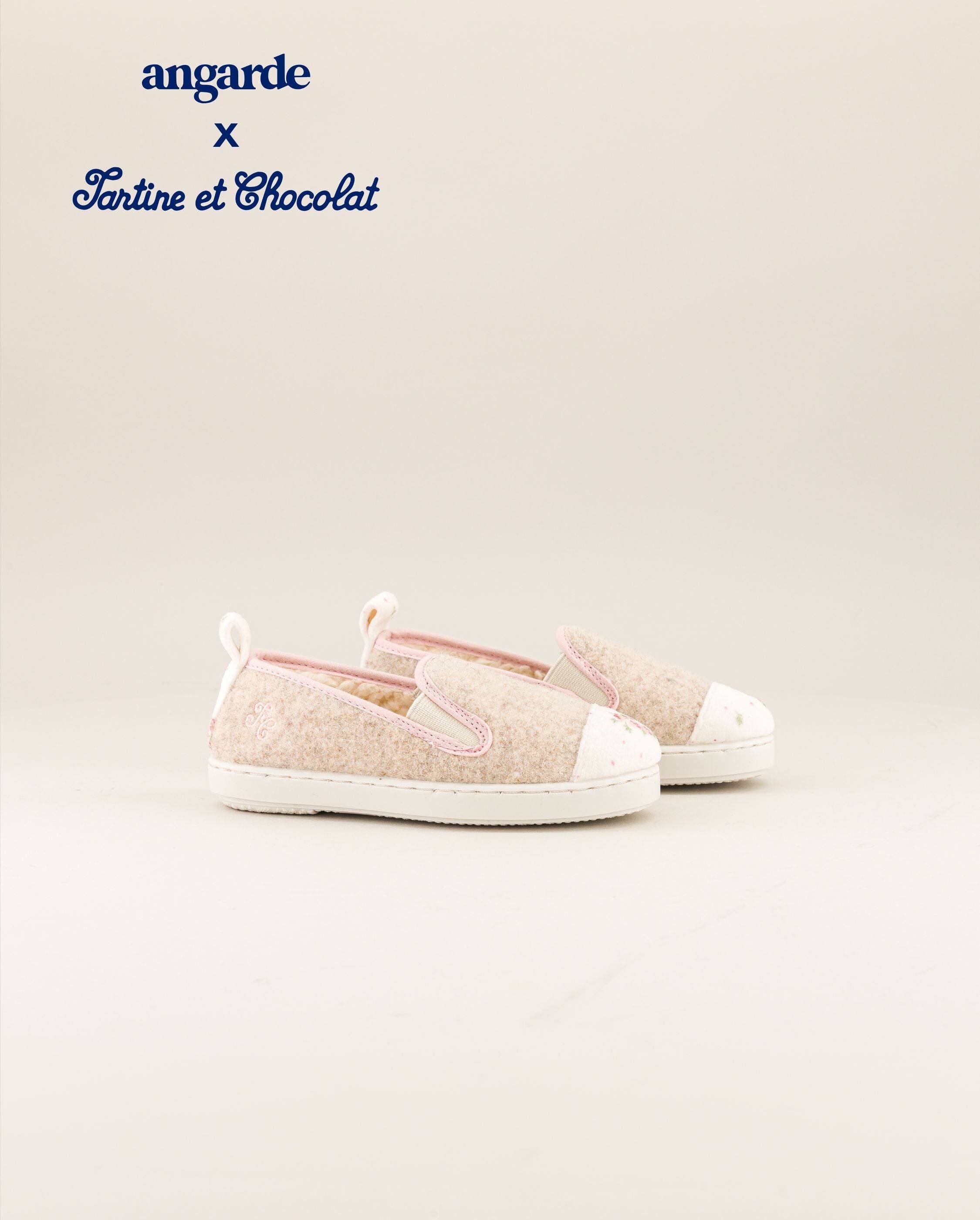 Pantofole per bambini collab' x Tartine et Chocolat, fiori