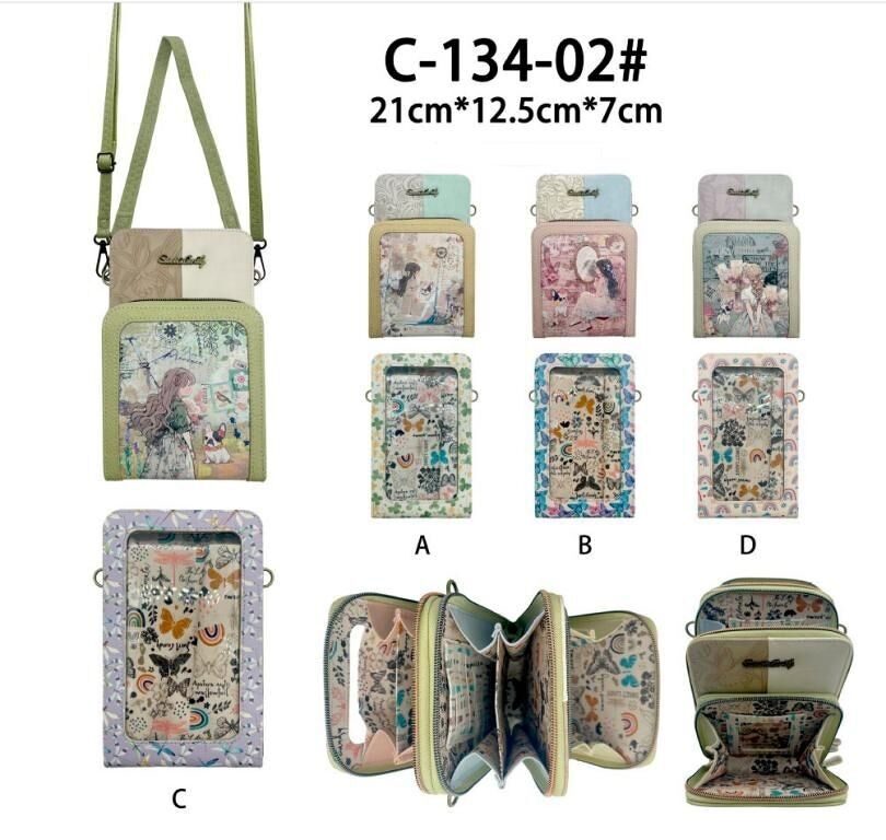 Borsa per cellulare Sweet Candy Doll con retro trasparente