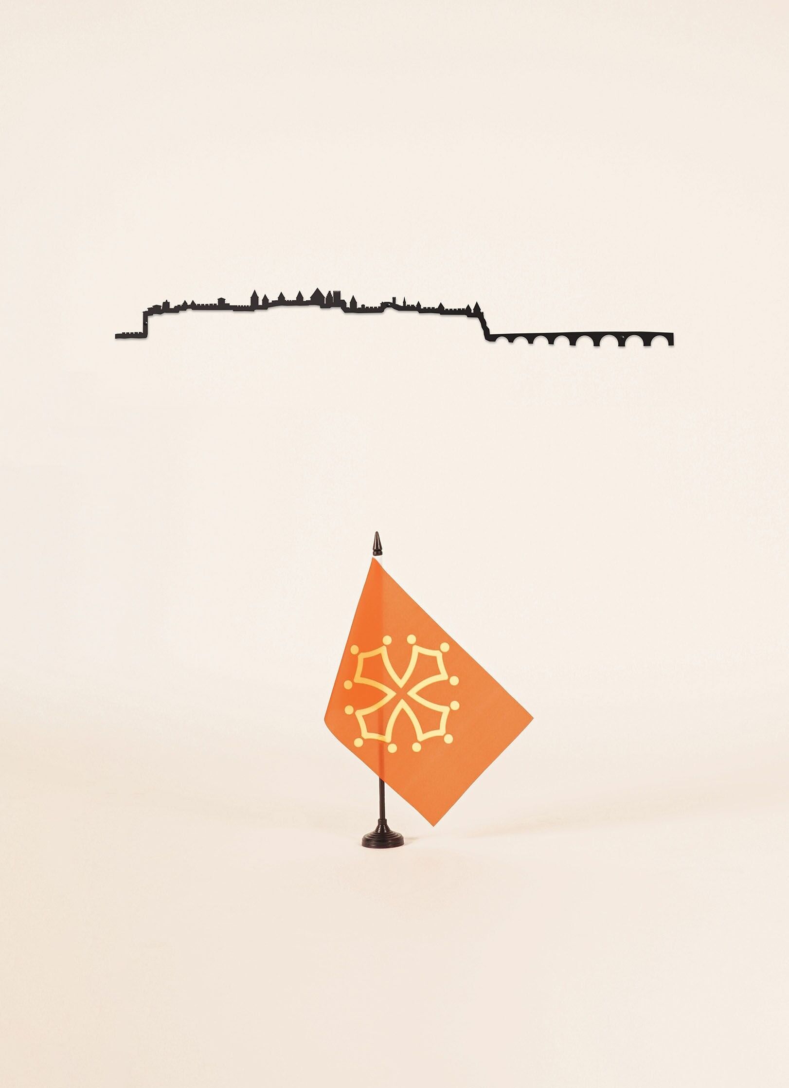 Wanddekoration - Carcassonne - Schwarz