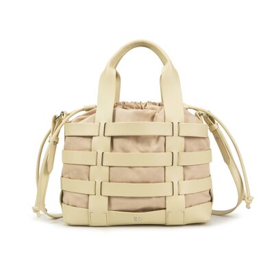 Ivory Arieta vegan leather tote bag