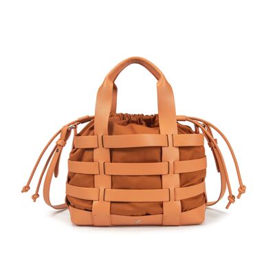 Bolso tote Arieta de piel vegana naranja