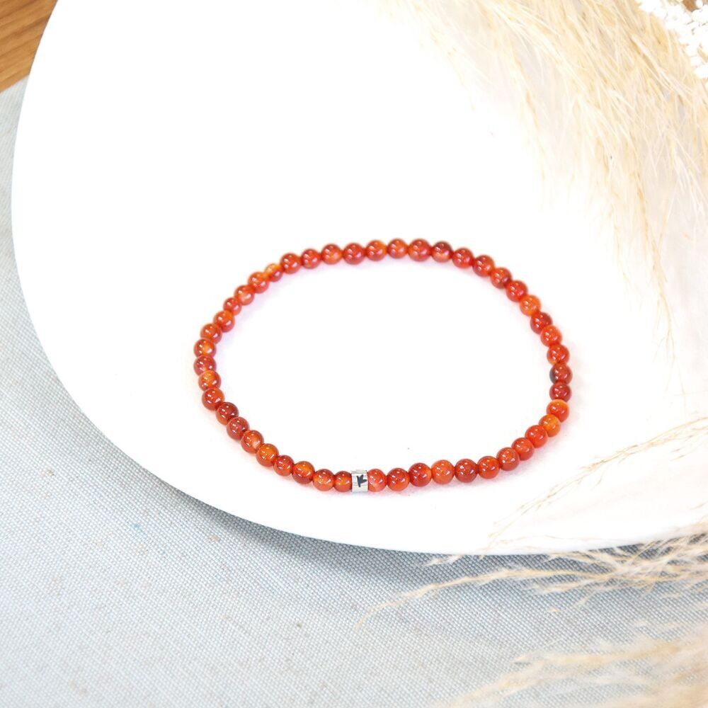 Karneol Armband Rundperlen 4 mm