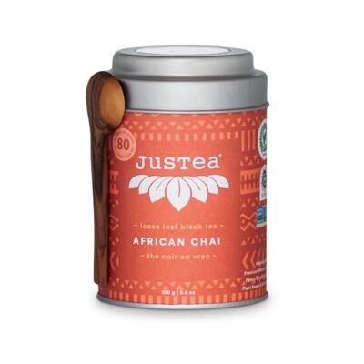 Justea | African Chai | 100 gram | 40/80 kop | Losse thee | Biologische| Fairtrade | Non GMO.