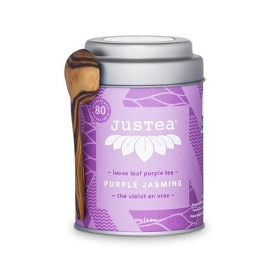 Justea |Purple Jasmine | 90 gram | 40/80 |Losse thee|  Biologisch | Fairtrade |Non GMO.