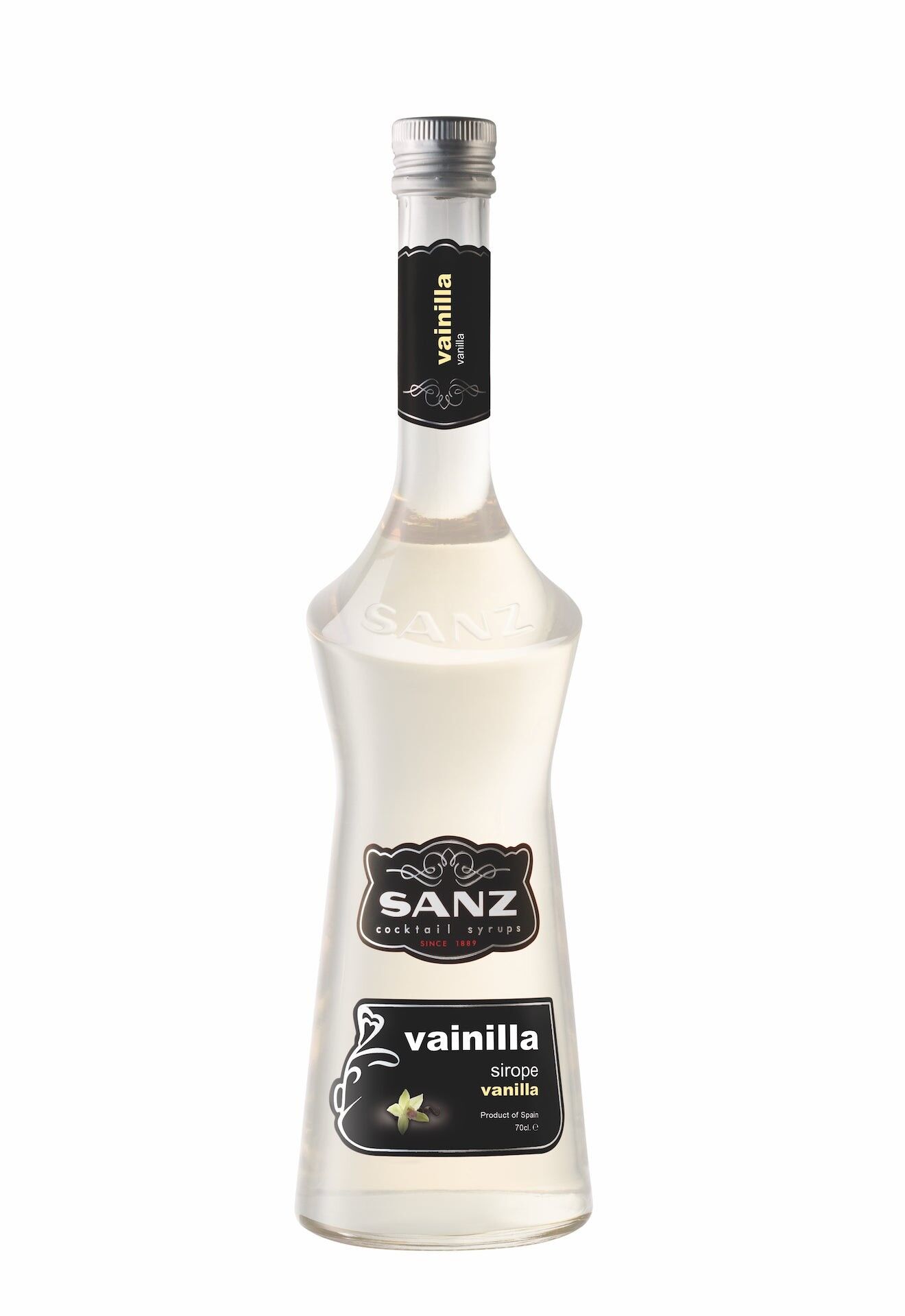 Sciroppo di vaniglia "Sanz" analcolico per cocktail e dessert. 0,7 l I