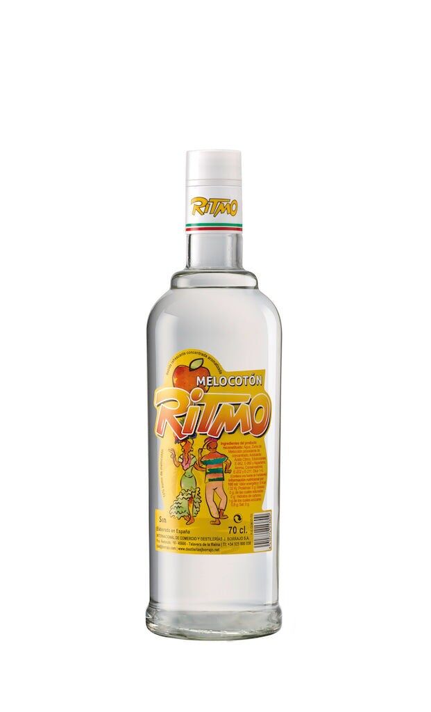 Ritmo Melocotón – alternativa al licor sin alcohol, sin azúcar añadido, bajo en calorías 0,7 l