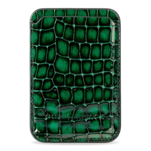 iPhone MagSafe Wallet - Leder Milano Design grün