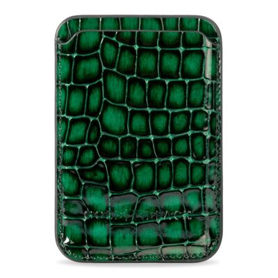 iPhone MagSafe Wallet - Leather Milano Design green