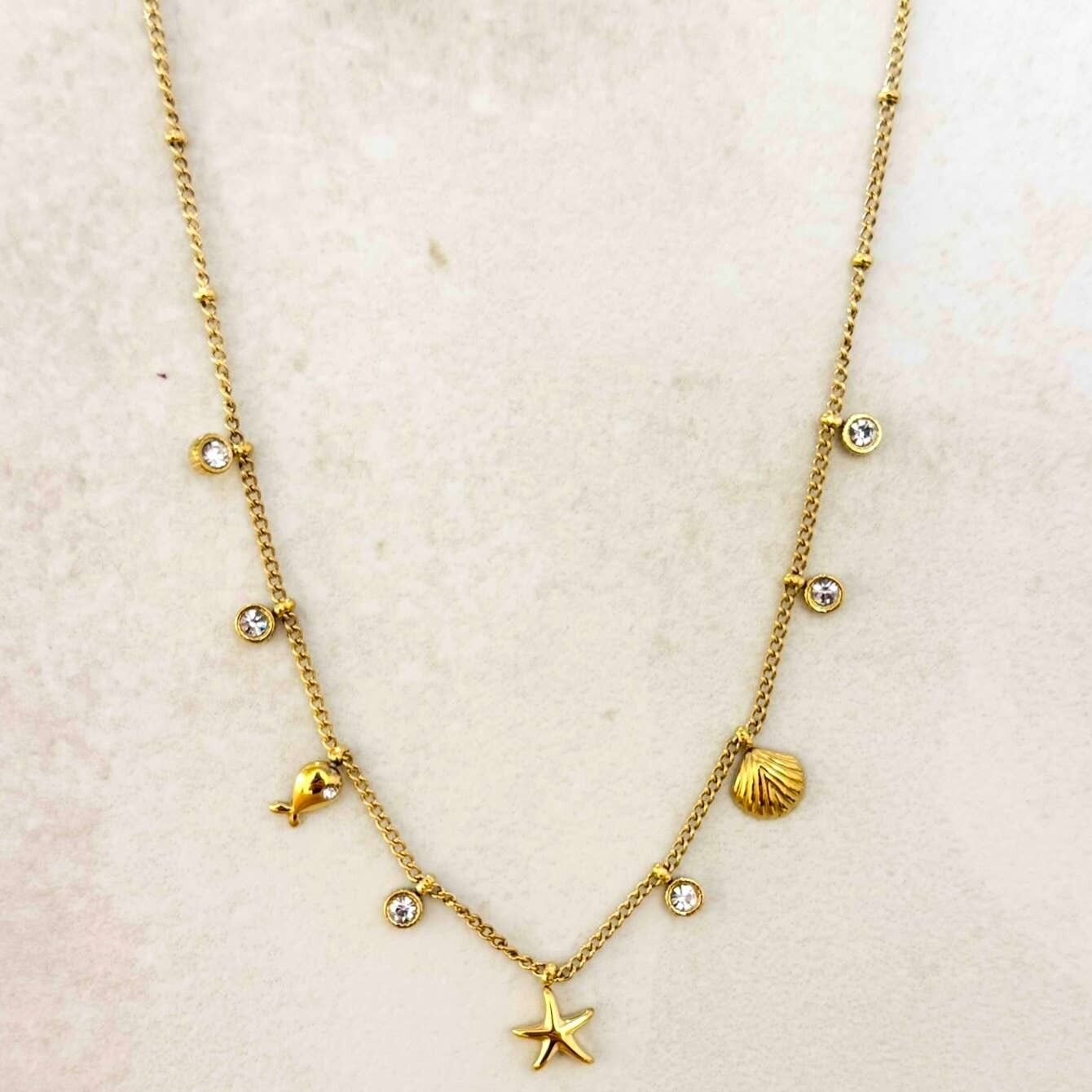 Collana La Mer con zirconi bianchi