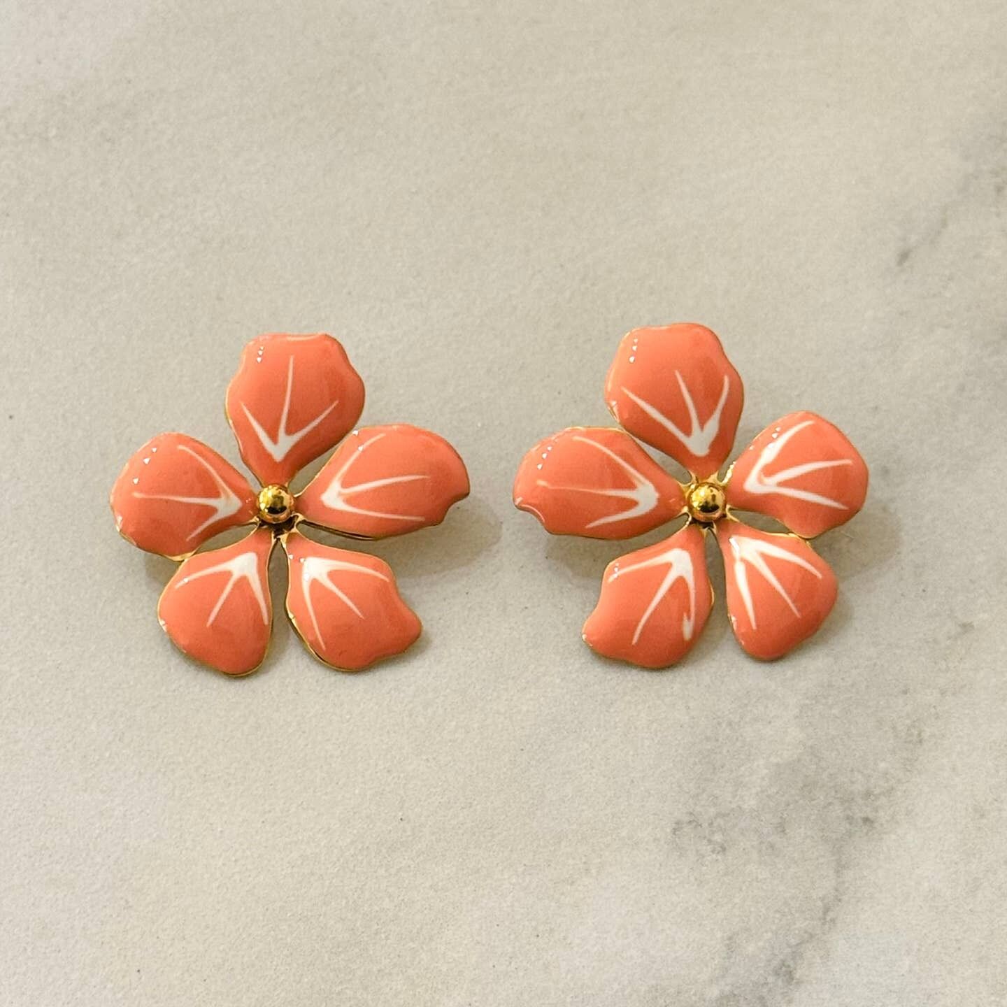 Orecchini estivi floreali in acciaio inossidabile Nata