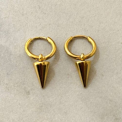 Minimal Spike Hoop Earrings