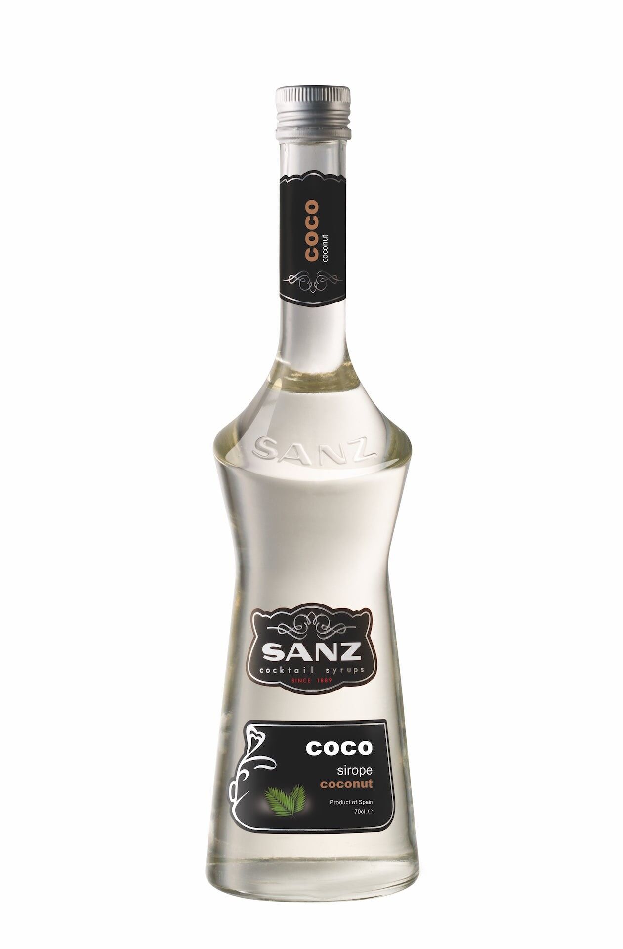 Sciroppo di cocco Sanz 0,7l – con aroma naturale, senza coloranti, per cocktail e caffè