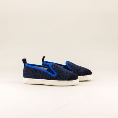 Children's wool slippers, ocean navy