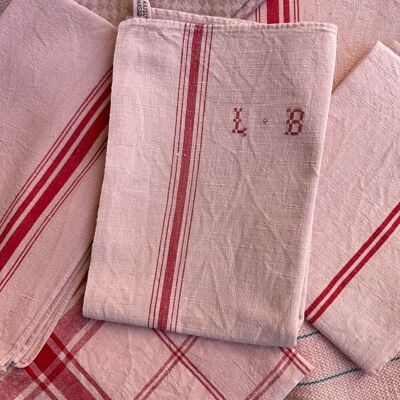 Paño de cocina vintage a rayas - Bailarina - Estampados variados