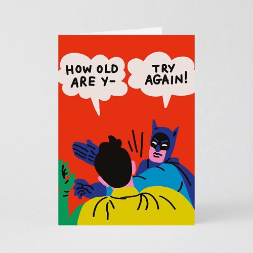 Greeting Card (Folded) + Envelope - Birthday - Try Again (11x15cm / A6)