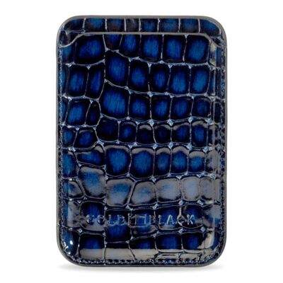 Portafoglio iPhone MagSafe - Pelle Milano Design blu