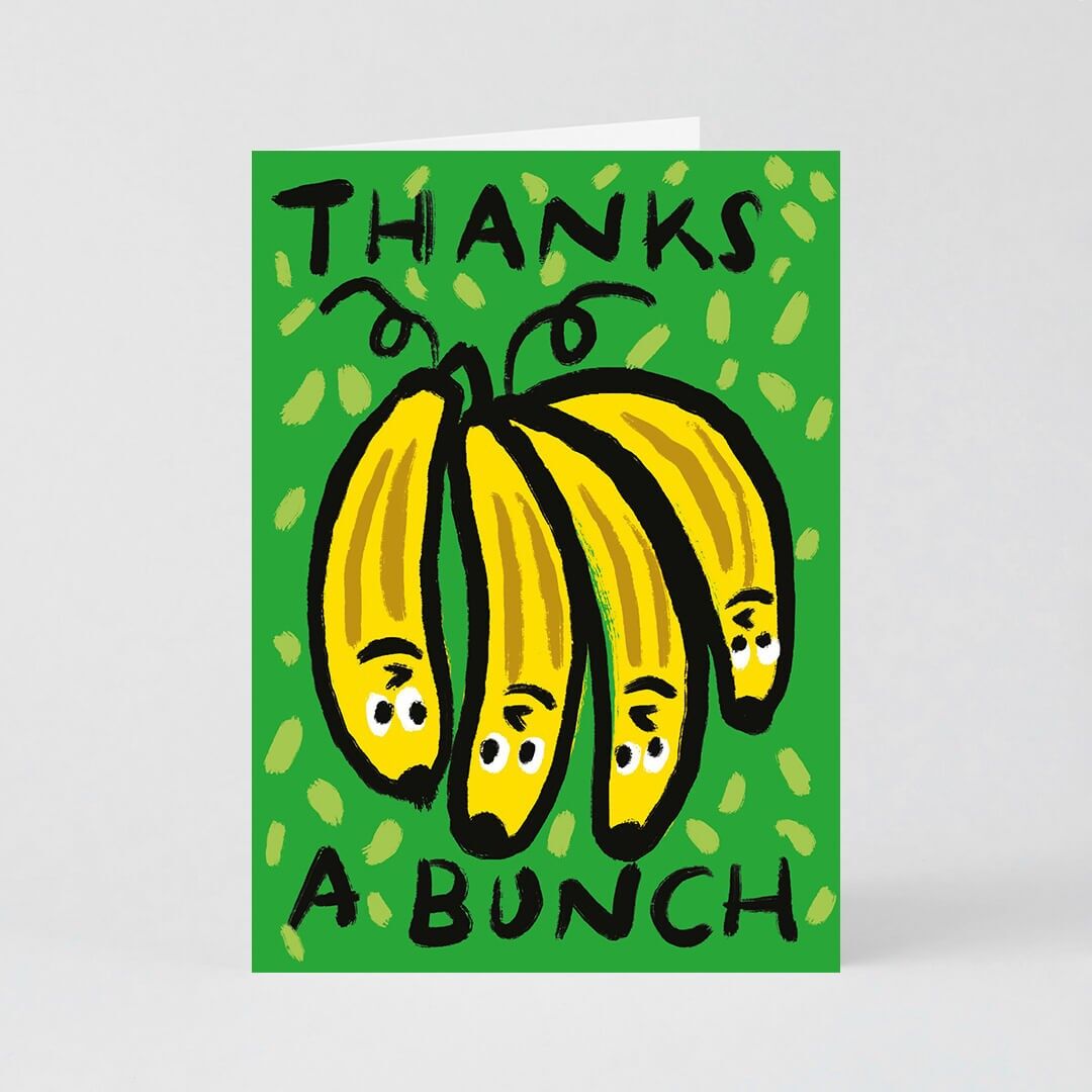 Grußkarte (gefaltet) + Umschlag - Danke - Vielen Dank (11x15cm / A6)