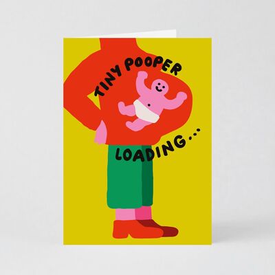 Carte de vœux (pliée) + enveloppe - Famille - Petit Pooper (11x15cm / A6)
