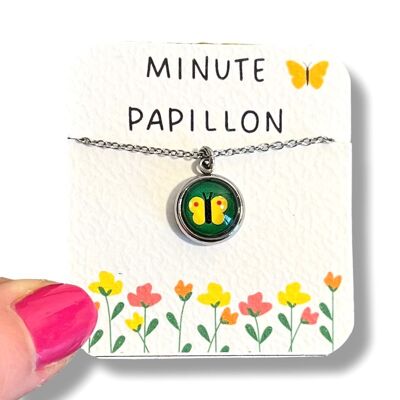 Collana per bambini con farfalla gialla