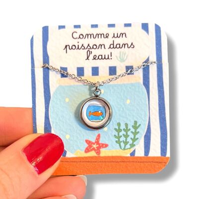 Children's goldfish necklace/like a fish in water!