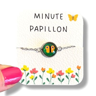 Bracciale in acciaio inossidabile per bambini a forma di farfalla/Minute Papillon!