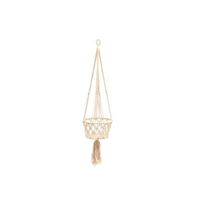 El soporte para plantas Macramé - Blanco - S