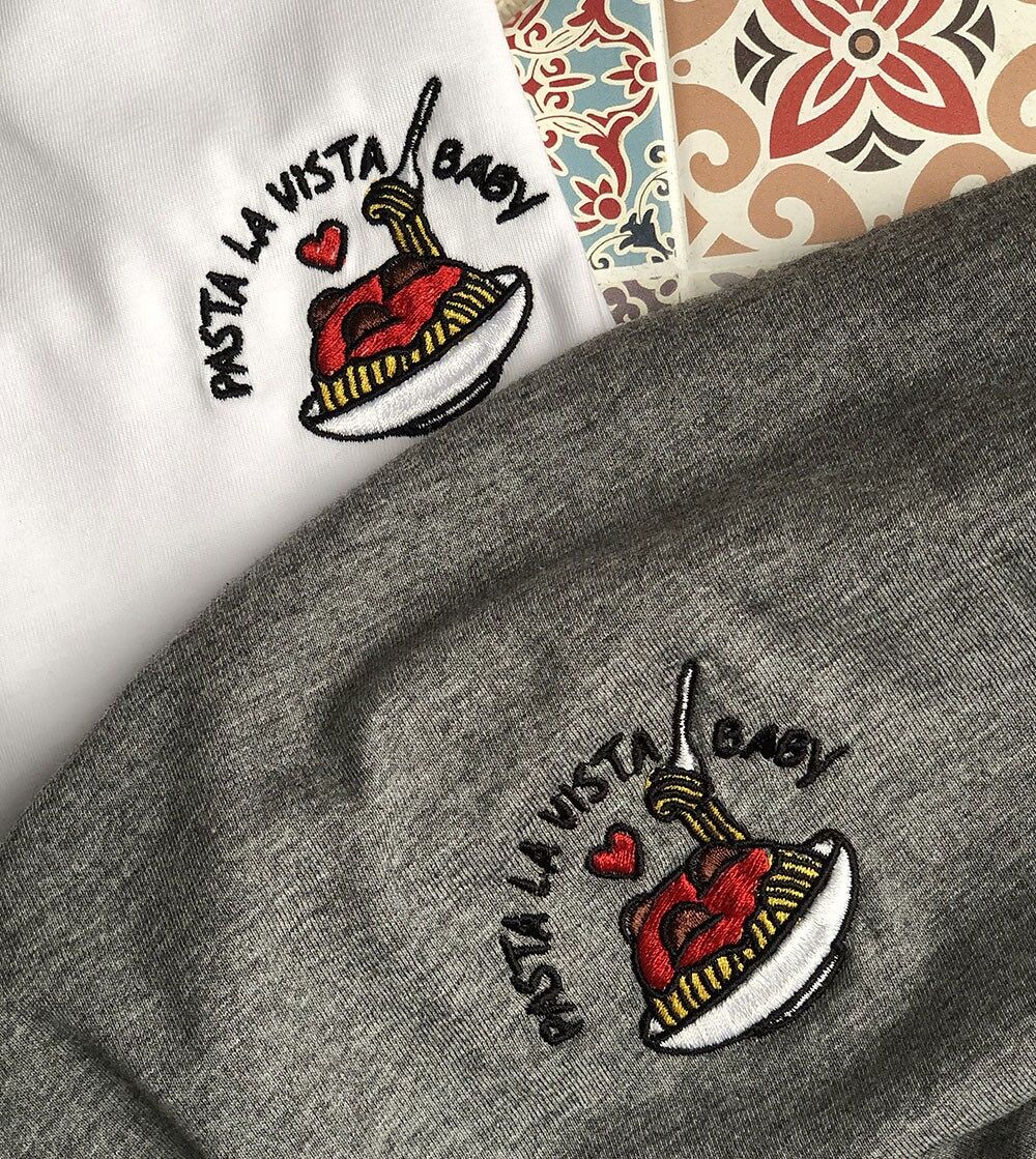 T-shirt ricamata - Pasta la Vista