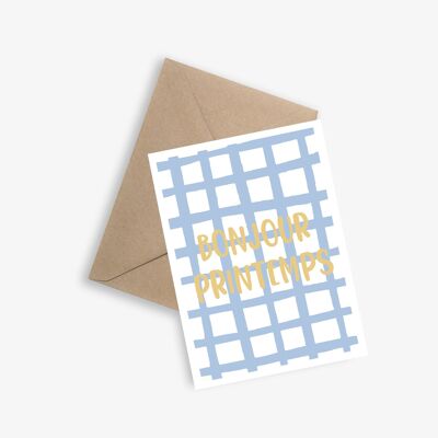 Postal sencilla - HOLA PRIMAVERA/VERANO/OTOÑO/INVIERNO