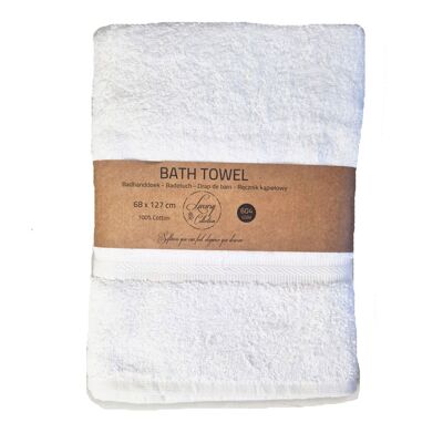 White luxury collection bath towels 68x127cm - 604 g/m²