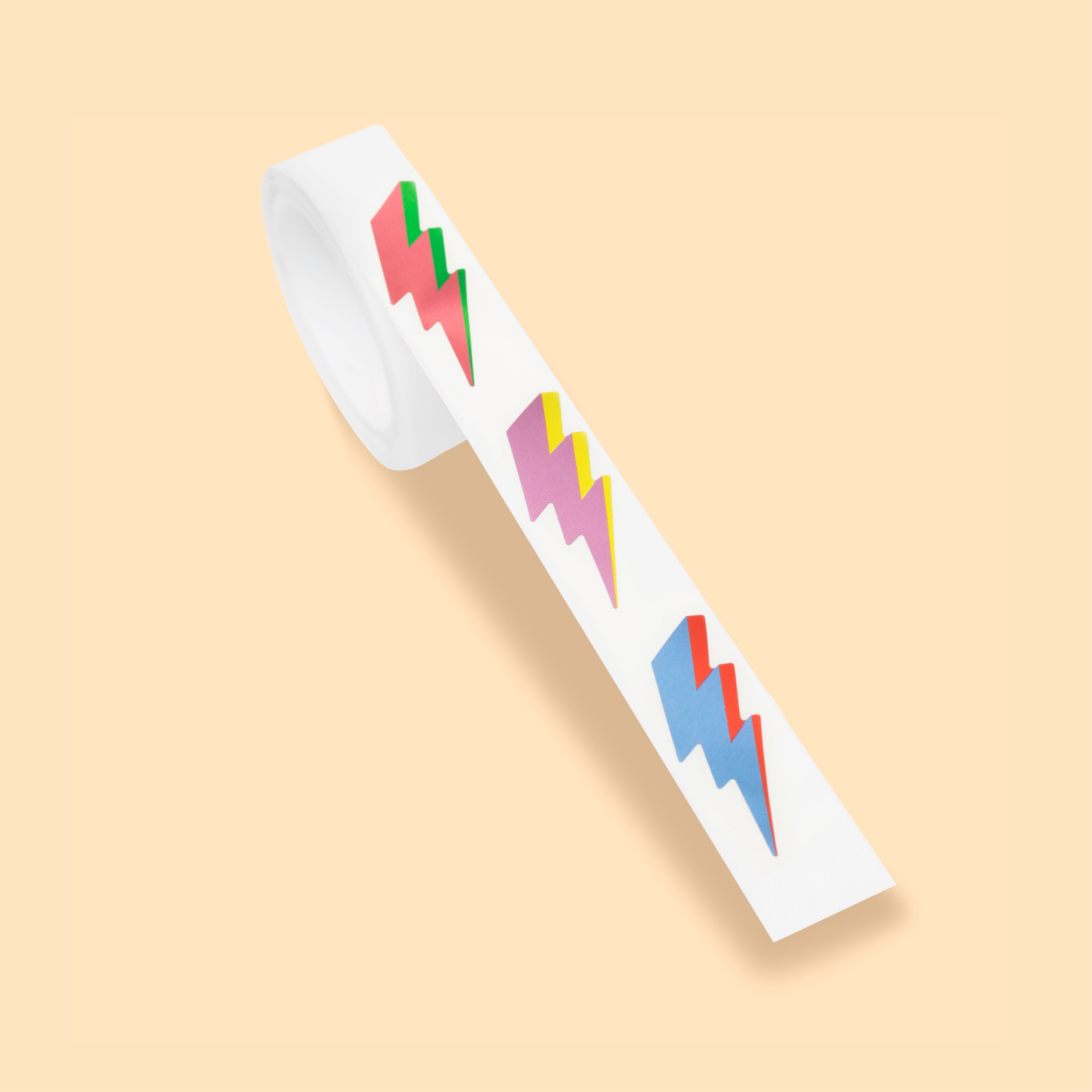 Gift tag - stickers on a roll - Lightning Flash - eco friendly