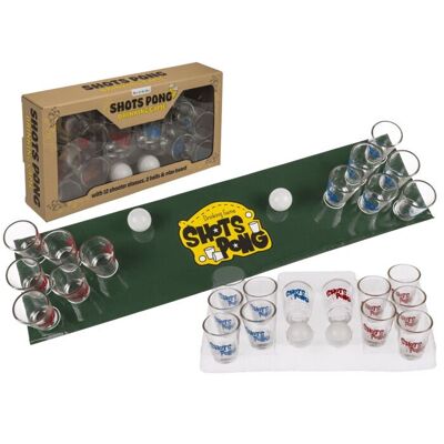 Gioco da bere, ping pong, con 2 palline, campo da gioco e