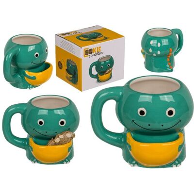 Tazza Dolomite con scomparto per biscotti, dinosauro,