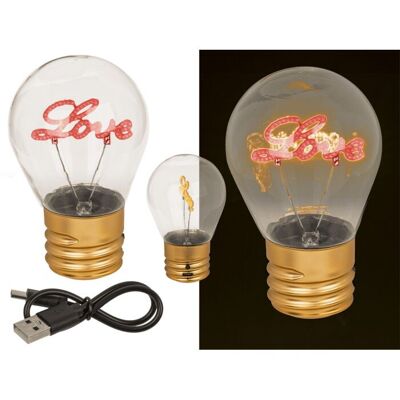 Ampoule LED, Love, incl. Batterie au lithium et