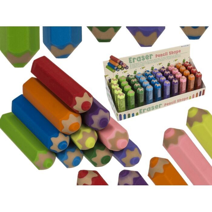 Gomma a forma di matita, 6,6 cm,
