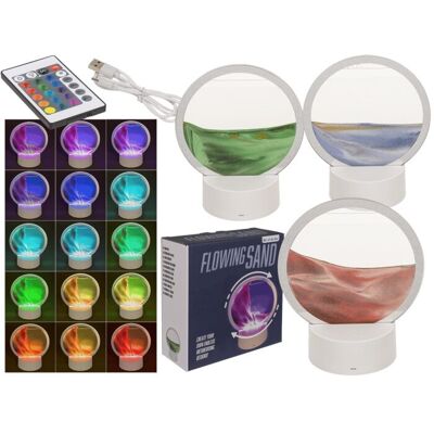 Tableau de sable rotatif avec LED changeant de couleur