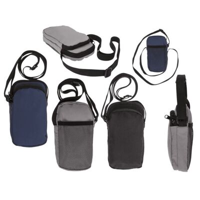 Shoulder bag, with 2 main compartments + mesh compartment,